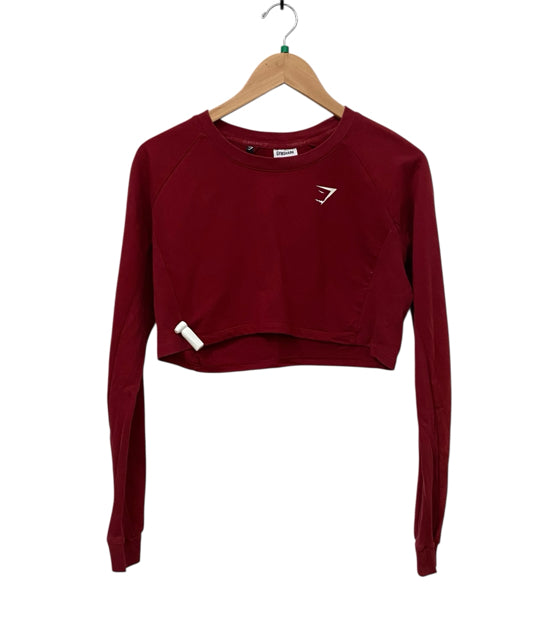 Gymshark Wine Size S Cropped Crewneck Almost New
