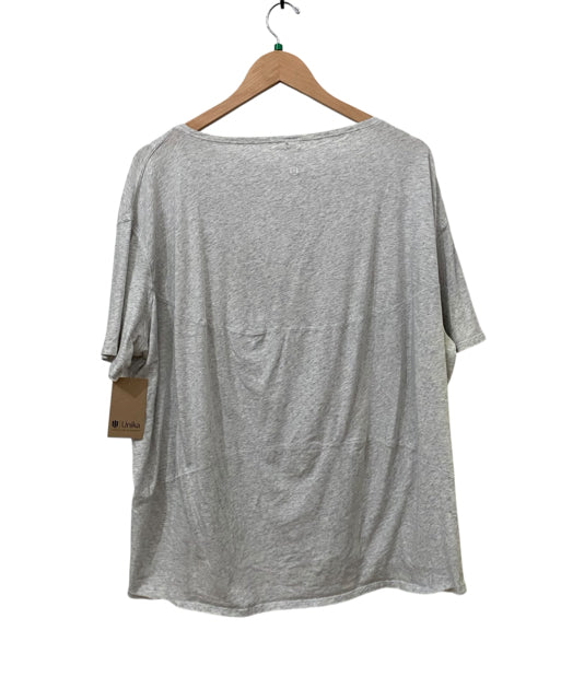 Lululemon Light Grey Size 16 Short Sleeve Almost New