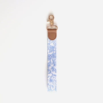Blue Garden Wristlet Lanyard