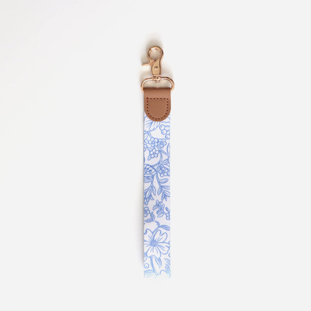 Blue Garden Wristlet Lanyard