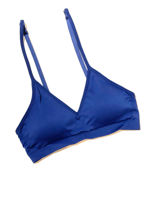 V Neck Seamless Bra tank - Navy O/S